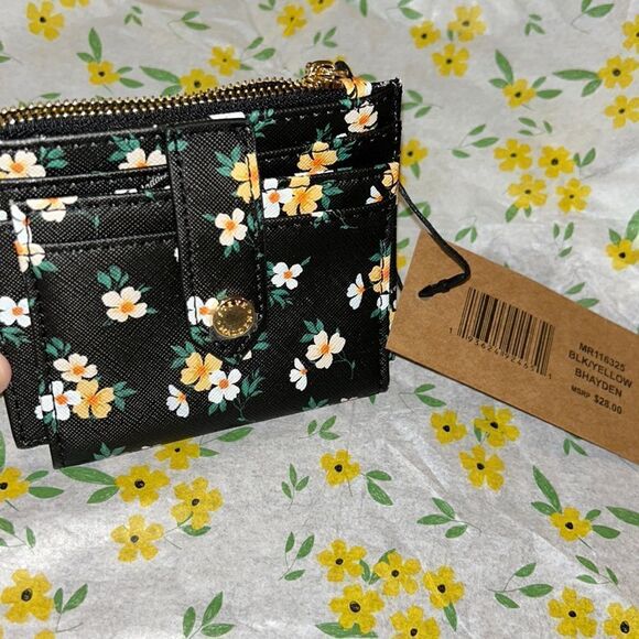 Steve Madden ‘Bhayden’ Floral 🌸 Card Case /Mini Slim Wallet 💳 🪪 DL & CC slots - Picture 1 of 17